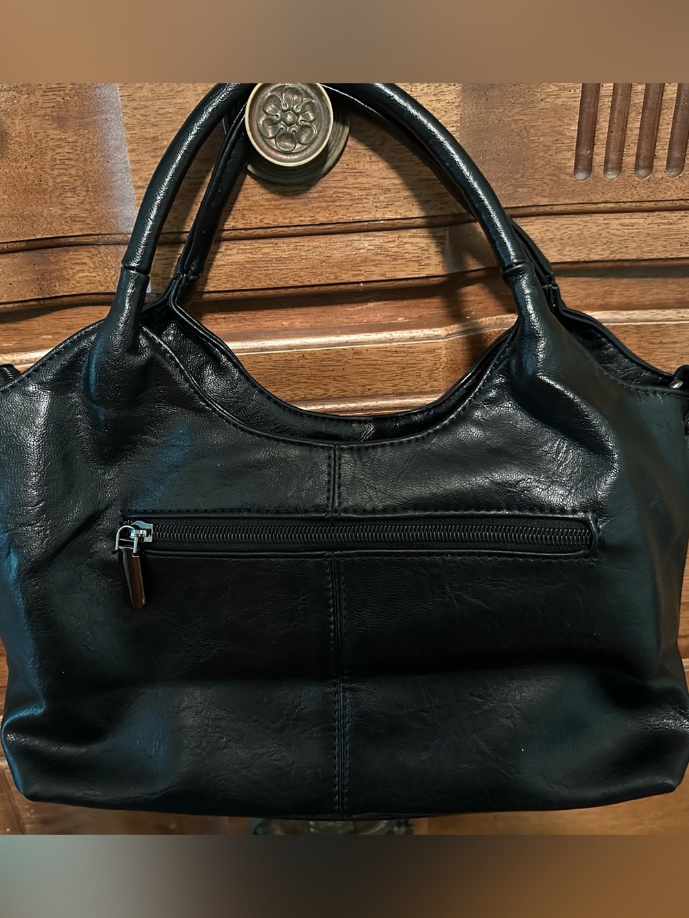 Faux leather handbag with removable crossbody strap New without